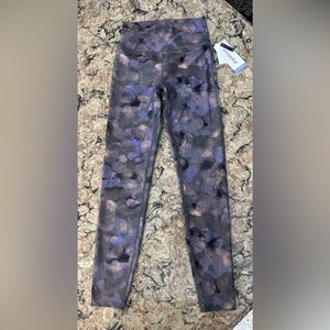 Marika Contender Urban Chic Leggings 27” Watercolor Splash Purple Yoga Pants New